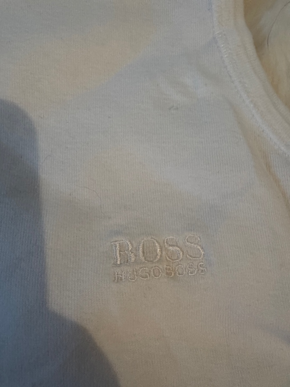 Boss White Ribbed Tank Top - Picture 2 of 3